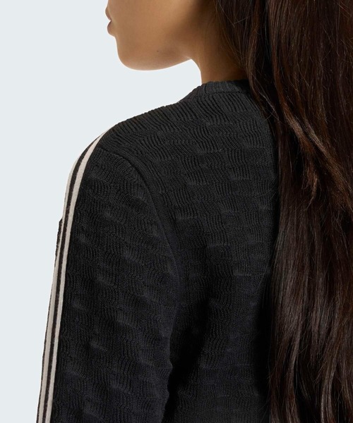 adidas（アディダス）の「アディダス オリジナルス スリム ソリッド スパイク ニット スウェットシャツ / トレーナー / アディダスオリジナルス adidas Originals（スウェット・レディース・ブラック/ホワイト・MEDIUM/SMALL/X-LARGE/XX-LARGE/LARGE/X-SMALL）」の12枚目の写真