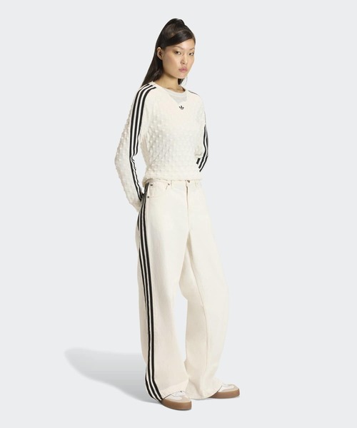 adidas（アディダス）の「アディダス オリジナルス スリム ソリッド スパイク ニット スウェットシャツ / トレーナー / アディダスオリジナルス adidas Originals（スウェット・レディース・ブラック/ホワイト・MEDIUM/SMALL/X-LARGE/XX-LARGE/LARGE/X-SMALL）」の9枚目の写真