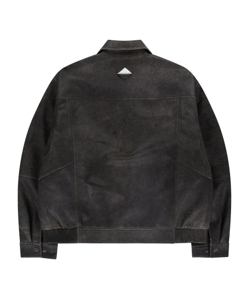UNGIMMICK（アンジミック）の「BUFFED LEATHER BOMBER JACKET (GRAY / LAMBSKIN)（ライダースジャケット・メンズ・その他・MEDIUM/LARGE/X-LARGE）」の2枚目の写真