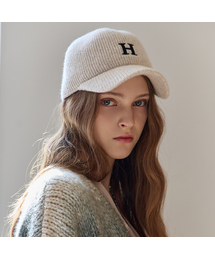 MAXZA（マージャコレクション）の「Hイニシャル刺繍ストッパーニットキャップ（キャップ）」