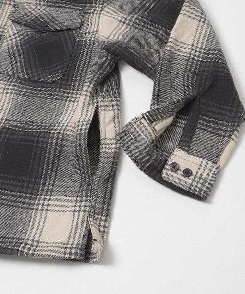 SENSE OF PLACE by URBAN RESEARCH(センスオブプレイスバイアーバンリサーチ)の「ブラッシュドヘビーネルチェックシャツ(シャツ/ブラウス・メンズ・ブラック/パープル/ブルー・LARGE/MEDIUM)」の13枚目の写真