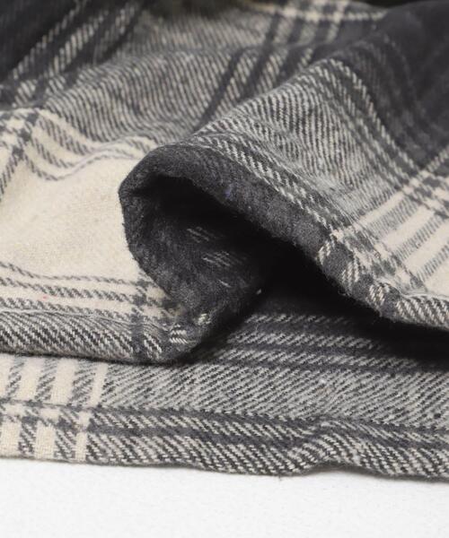 SENSE OF PLACE by URBAN RESEARCH(センスオブプレイスバイアーバンリサーチ)の「ブラッシュドヘビーネルチェックシャツ(シャツ/ブラウス・メンズ・ブラック/パープル/ブルー・LARGE/MEDIUM)」の15枚目の写真