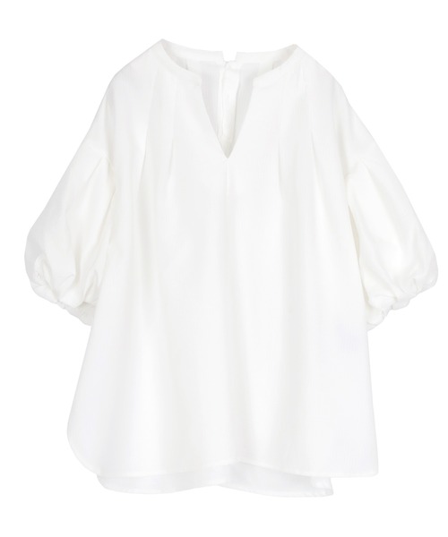 titivate（ティティベイト）の「ボリュームスリーブスキッパーブラウス（シャツ/ブラウス・レディース・クリーム/オフホワイト/ブラック・L/M/S）」の17枚目の写真