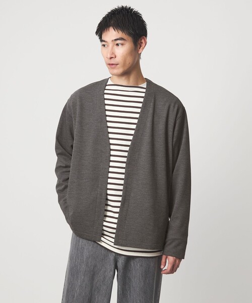 green label relaxing（グリーンレーベルリラクシング）の「CARREMAN イージー カーディガン（カーディガン/ボレロ・メンズ・ネイビー/ベージュ/ダークグレー・XL/L/M/S）」の2枚目の写真