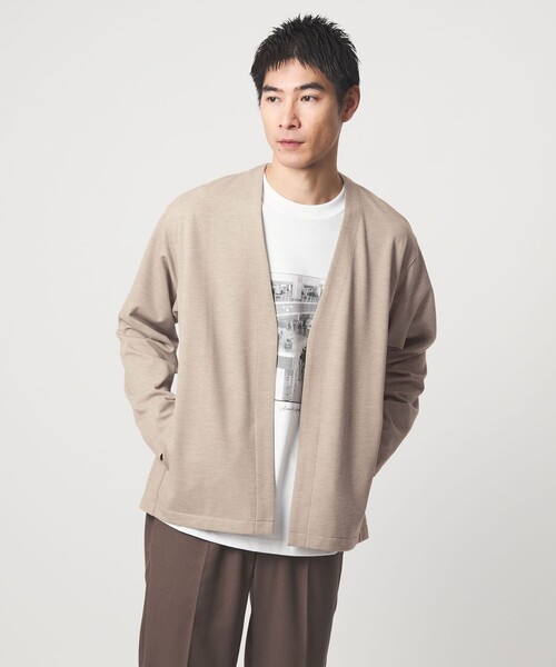 green label relaxing（グリーンレーベルリラクシング）の「CARREMAN イージー カーディガン（カーディガン/ボレロ・メンズ・ネイビー/ベージュ/ダークグレー・XL/L/M/S）」の9枚目の写真