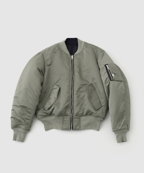 SimplyComplicated(シンプリーコンプリケイテッド)の「SimplyComplicated/シンプリーコンプリケイテッド ALT BOMBMER JACKET(MA-1・メンズ・ブラック/カーキ・2/1)」の1枚目の写真