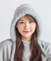 14+（イチヨンプラス）の「フードライクニット帽（ニットキャップ/ビーニー）」