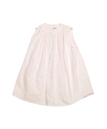 COTTON BELL（コットンベル）の「Sleeveless Smoke Shirring Blouse - Stripe Pink（シャツ/ブラウス）」