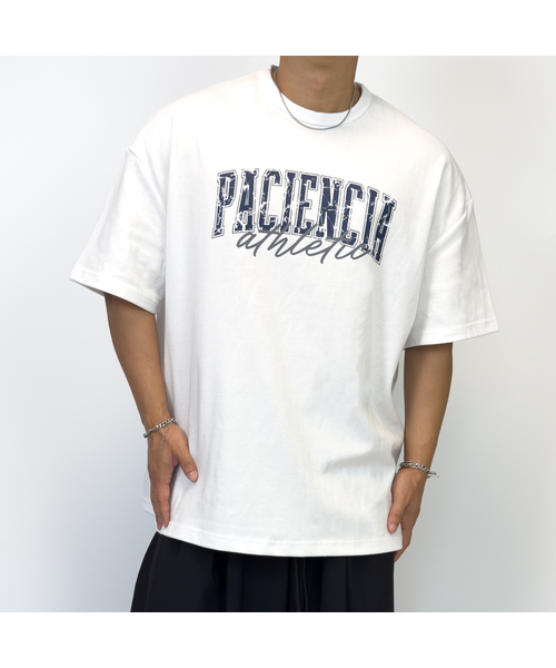 PACIENCIA(パシエンシア)の「BULK-MODE オーバーサイズ 半袖(Tシャツ/カットソー・メンズ・ブルー/ブラック/ホワイト・LARGE/XX-LARGE/X-LARGE)」の2枚目の写真