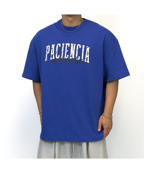 PACIENCIA(パシエンシア)の「BULK-MODE オーバーサイズ 半袖(Tシャツ/カットソー・メンズ・ブルー/ブラック/ホワイト・LARGE/XX-LARGE/X-LARGE)」の1枚目の写真