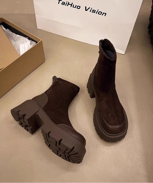 MAISON DE THERESE(メゾン ド テレーズ)の「厚底 スキニー ブーツ(ブーツ・レディース・ブラウン/ブラック・22.5cm/23cm/23.5cm/24cm)」の11枚目の写真