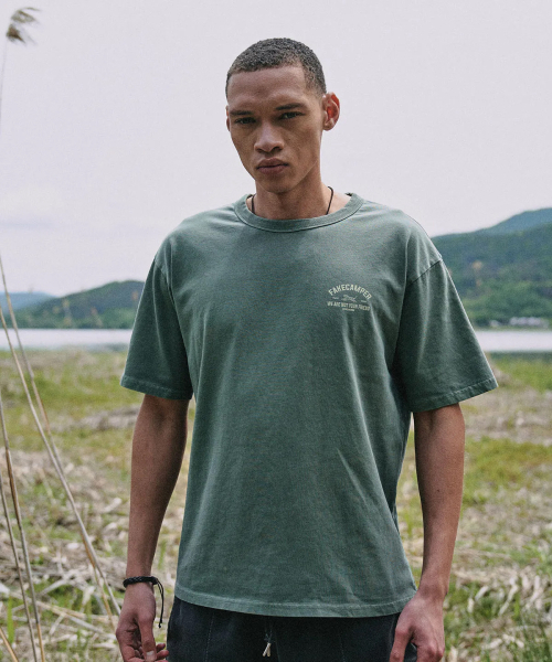 FAKE CAMPER（フェイクキャンパー）の「ピグメントタイガーオリジナルヴィンテージ半袖Tシャツ[カーキ]（Tシャツ/カットソー・メンズ・カーキ・SMALL/LARGE/X-LARGE/MEDIUM）」の2枚目の写真