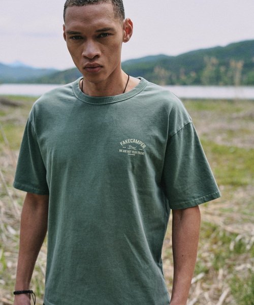 FAKE CAMPER（フェイクキャンパー）の「ピグメントタイガーオリジナルヴィンテージ半袖Tシャツ[カーキ]（Tシャツ/カットソー・メンズ・カーキ・SMALL/LARGE/X-LARGE/MEDIUM）」の6枚目の写真