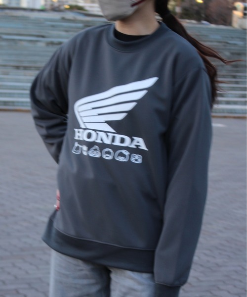 sanrio(サンリオ)の「【HONDA/ホンダ×Sanrio/サンリオ】HONDA×はぴだんぶい ダンボールニットスウェットクルー(スウェット・メンズ・スミクロ/オートミール/ブラック/サックスブルー・MEDIUM/LARGE)」の9枚目の写真