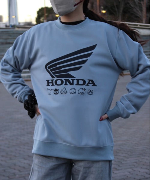 sanrio(サンリオ)の「【HONDA/ホンダ×Sanrio/サンリオ】HONDA×はぴだんぶい ダンボールニットスウェットクルー(スウェット・メンズ・スミクロ/オートミール/ブラック/サックスブルー・MEDIUM/LARGE)」の16枚目の写真