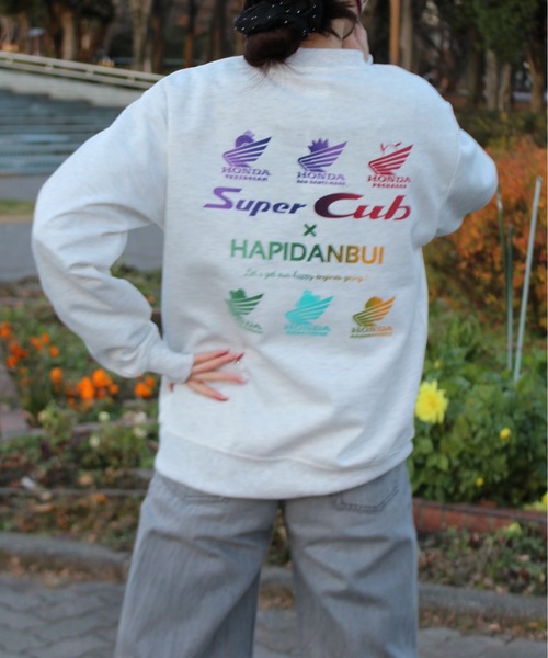 sanrio(サンリオ)の「【HONDA/ホンダ×Sanrio/サンリオ】HONDA×はぴだんぶい ダンボールニットスウェットクルー(スウェット・メンズ・スミクロ/オートミール/ブラック/サックスブルー・MEDIUM/LARGE)」の13枚目の写真