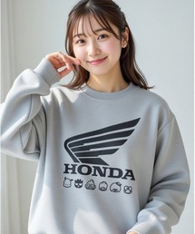 sanrio（サンリオ）の「【HONDA/ホンダ×Sanrio/サンリオ】HONDA×はぴだんぶい　ダンボールニットスウェットクルー/ユニセックス（スウェット）」