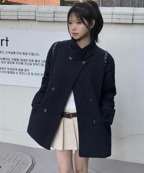 semplice(センプリチェ)の「ダッフルコート(ダッフルコート・レディース・ネイビー・F)」の12枚目の写真