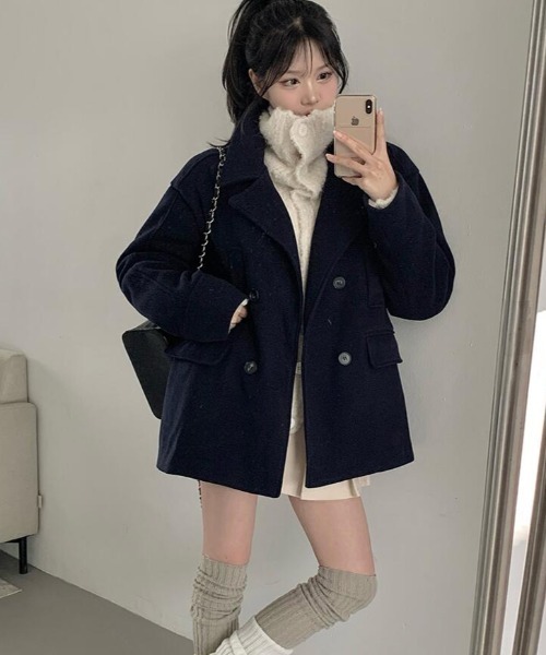 semplice(センプリチェ)の「ダッフルコート(ダッフルコート・レディース・ネイビー・F)」の14枚目の写真