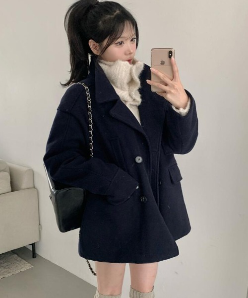 semplice(センプリチェ)の「ダッフルコート(ダッフルコート・レディース・ネイビー・F)」の18枚目の写真