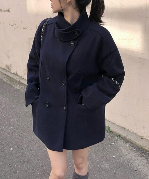 semplice(センプリチェ)の「ダッフルコート(ダッフルコート・レディース・ネイビー・F)」の14枚目の写真