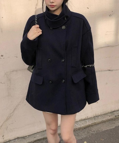 semplice(センプリチェ)の「ダッフルコート(ダッフルコート・レディース・ネイビー・F)」の15枚目の写真