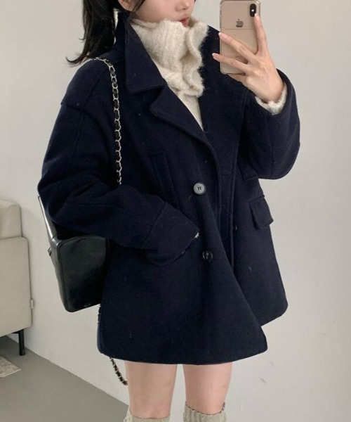 semplice(センプリチェ)の「ダッフルコート(ダッフルコート・レディース・ネイビー・F)」の7枚目の写真