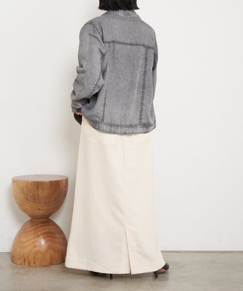 Jena espace merveilleux(ジェナ エスパスメルヴェイユ)の「【あったか素材】ウエスト配色微起毛スカート(スカート・レディース・アイボリー/ブラック/ブラウン・FREE)」の22枚目の写真