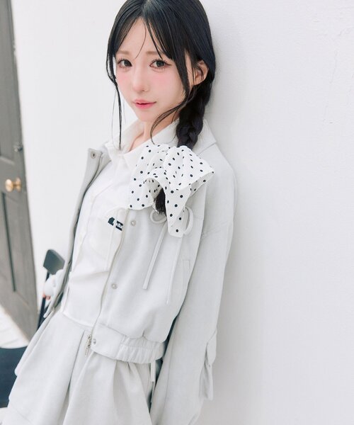 OLIVE des OLIVE（オリーブデオリーブ）の「spring color paletteブルゾン（ブルゾン・レディース・ブラウン/サックスブルー/ピンク・FREE）」の5枚目の写真