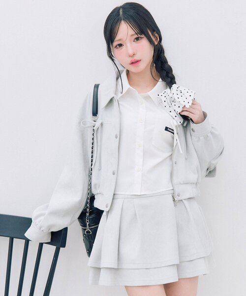 OLIVE des OLIVE（オリーブデオリーブ）の「spring color paletteブルゾン（ブルゾン・レディース・ブラウン/サックスブルー/ピンク・FREE）」の6枚目の写真