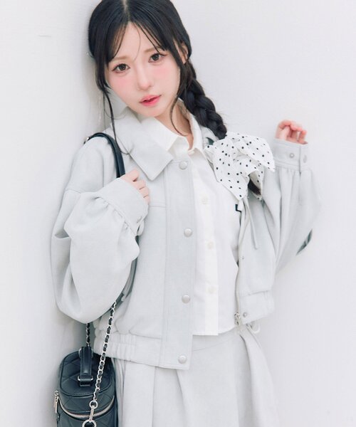 OLIVE des OLIVE（オリーブデオリーブ）の「spring color paletteブルゾン（ブルゾン・レディース・ブラウン/サックスブルー/ピンク・FREE）」の8枚目の写真