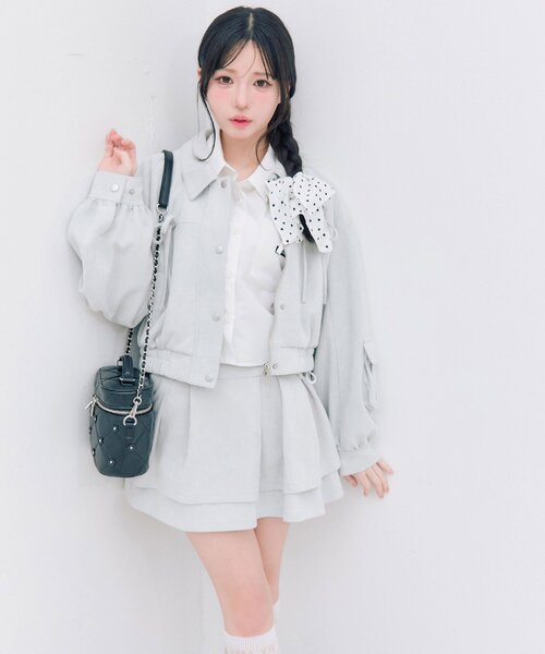 OLIVE des OLIVE（オリーブデオリーブ）の「spring color paletteブルゾン（ブルゾン・レディース・ブラウン/サックスブルー/ピンク・FREE）」の9枚目の写真