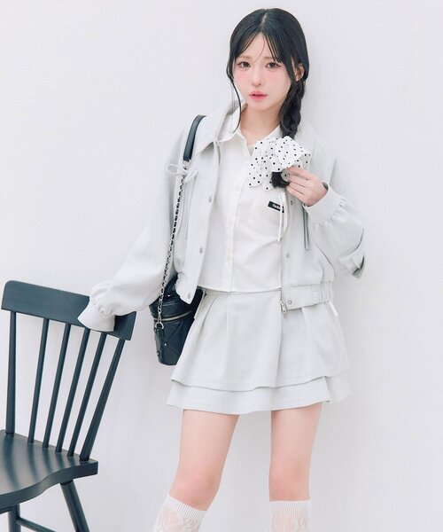 OLIVE des OLIVE（オリーブデオリーブ）の「spring color paletteブルゾン（ブルゾン・レディース・ブラウン/サックスブルー/ピンク・FREE）」の10枚目の写真