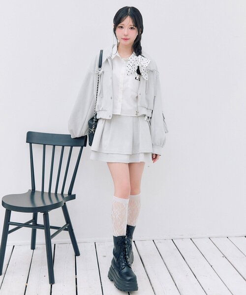 OLIVE des OLIVE（オリーブデオリーブ）の「spring color paletteブルゾン（ブルゾン・レディース・ブラウン/サックスブルー/ピンク・FREE）」の12枚目の写真