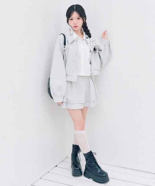 OLIVE des OLIVE（オリーブデオリーブ）の「spring color paletteブルゾン（ブルゾン・レディース・ブラウン/サックスブルー/ピンク・FREE）」の13枚目の写真