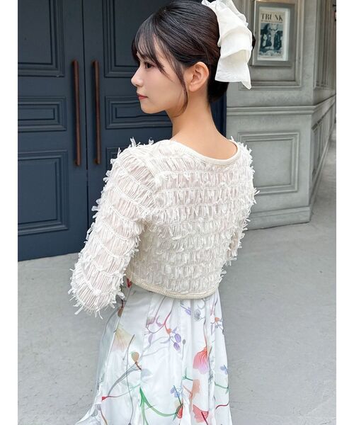 RESEXXY（リゼクシー）の「【memorif.】フラワーラッフルアンサンブルキャミワンピース（ワンピース・レディース・ホワイト/ブルー/オレンジ・FREE）」の6枚目の写真