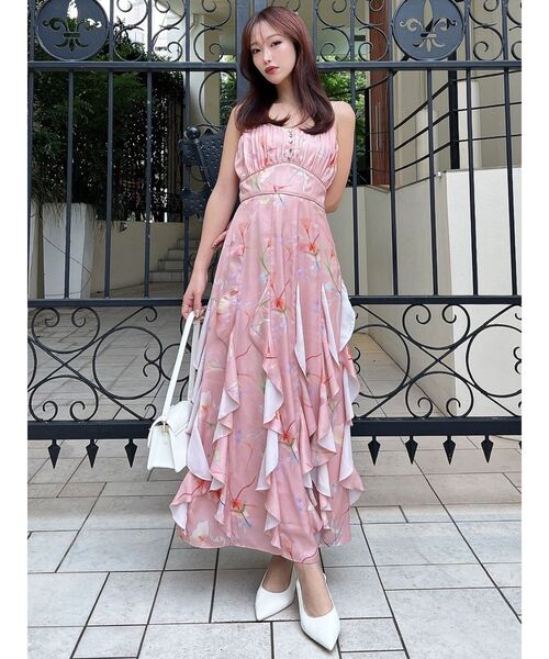 RESEXXY（リゼクシー）の「【memorif.】フラワーラッフルアンサンブルキャミワンピース（ワンピース・レディース・ホワイト/ブルー/オレンジ・FREE）」の7枚目の写真