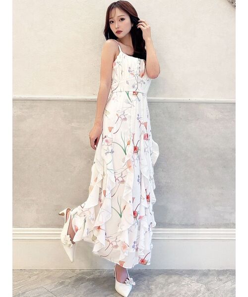 RESEXXY（リゼクシー）の「【memorif.】フラワーラッフルアンサンブルキャミワンピース（ワンピース・レディース・ホワイト/ブルー/オレンジ・FREE）」の17枚目の写真