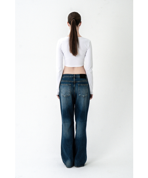 SYNERJYN（シナジン）の「TAPE CUTTING LONG SLEEVE WHITE（Tシャツ/カットソー・レディース・その他・ONE SIZE）」の3枚目の写真