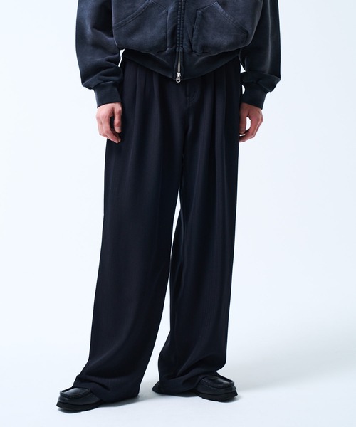 THE BOLDMAN(ザ ボールドマン)の「2tuck Wide Slacks / 2タックワイドスラックスパンツ(スラックス・メンズ・グレー/ブラック・LARGE/MEDIUM)」の6枚目の写真