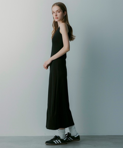 SERENO（セレーノ）の「Uネック ノースリーブドレス（ワンピース・レディース・ブラック/ダークグレー/ベージュ・M/S/L）」の21枚目の写真