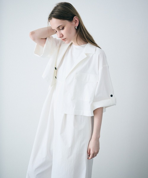 uncrave(アンクレイヴ)の「クールタッチカラータイプライター シャツジャケット(シャツ/ブラウス・レディース・レッド系/ホワイト系/ローズ系/ブラック系/ダークブラウン系/ベージュ系・1/T1)」の1枚目の写真