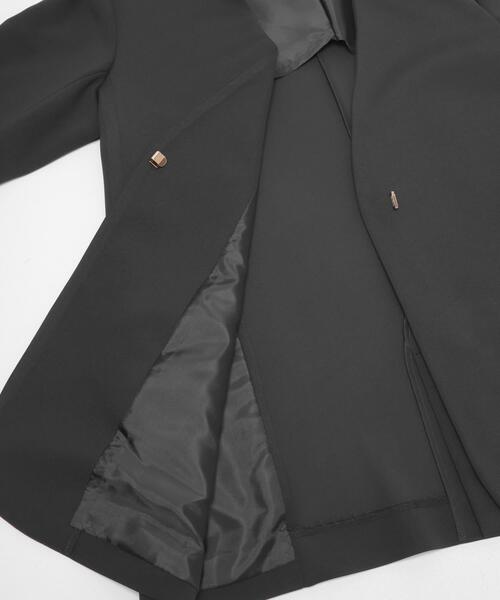URBAN RESEARCH ROSSO WOMEN(アーバンリサーチ ロッソ)の「ストレッチツイルノーカラージャケット(ノーカラージャケット・レディース・ライトベージュ/ブラック・38/36)」の22枚目の写真