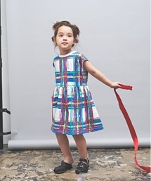 maarook | ブラッシュチェックPT天竺ワンピース(ワンピース)