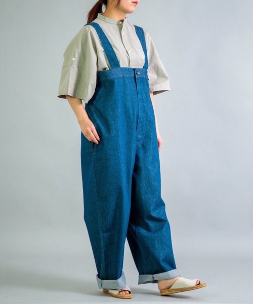 Yarmo] 10oz Denim High Rise Brace Trousers（サロペット