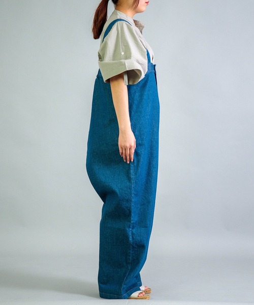 ヤーモ yarmo サロペット　オーバーオール Yarmo] 10oz Denim High Rise Brace Trousers（サロペット