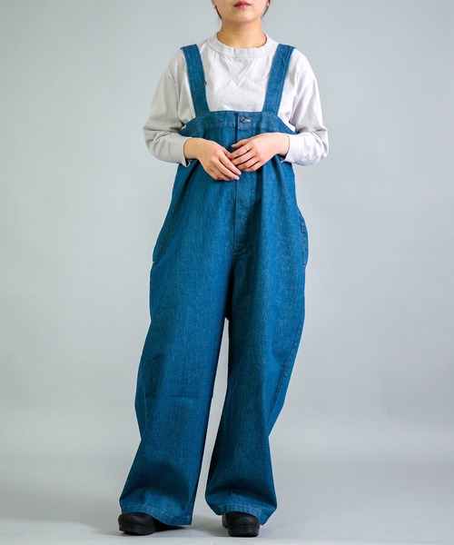 Yarmo] 10oz Denim High Rise Brace Trousers（サロペット
