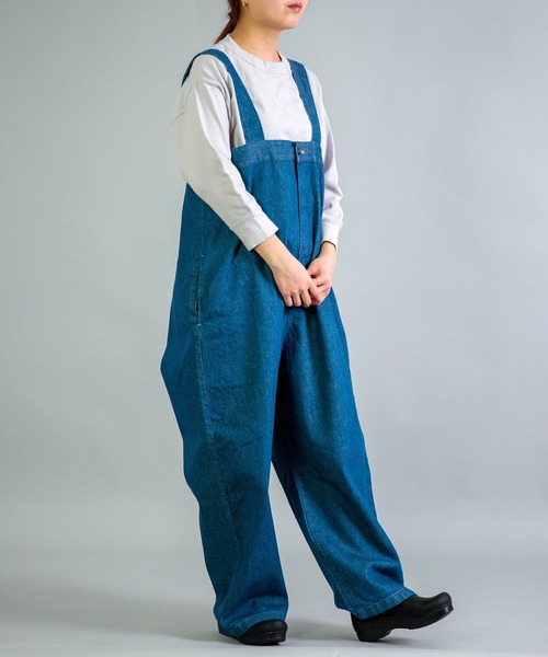 Yarmo] 10oz Denim High Rise Brace Trousers（サロペット