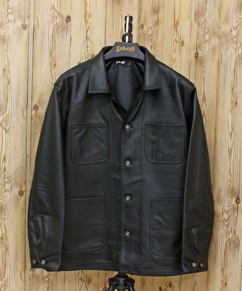 LAMB LEATHER COVERALL JACKET（ライダースジャケット）｜schott