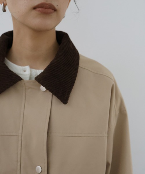 hellam(へラム)の「コーデュロイカラーツイルカバーオール(テーラードジャケット・レディース・アイボリー/ブラック/オリーブ/ベージュ/ブラウン・FREE)」の13枚目の写真